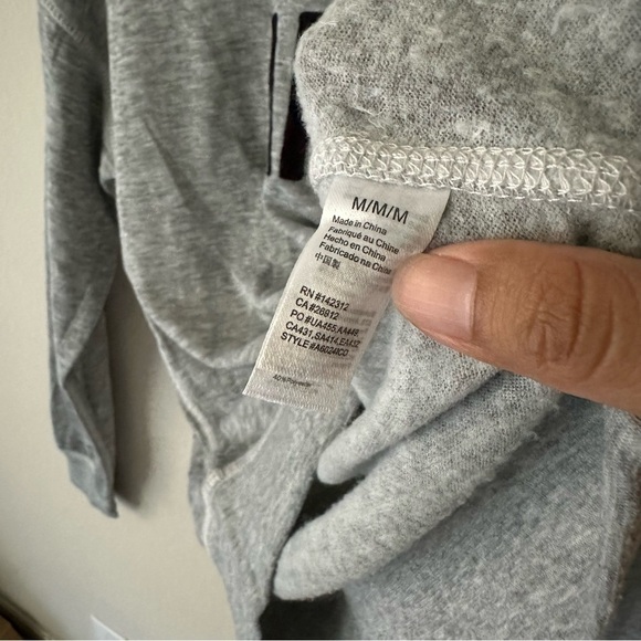 Amuse Society Logo Crewneck Sweatshirt grey Medium - Picture 6 of 8